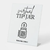 Signe De Table Astuce virtuelle Jar QR Code Astuce votre barman (Recto)