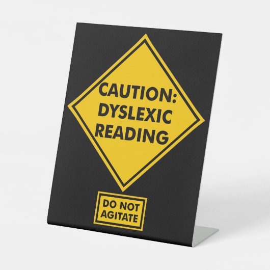 Signe De Table Attention : Lecture dyslexique (Recto)