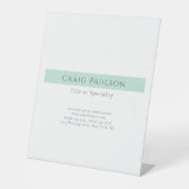 Signe De Table Attrayant Simple Clair Professionnel Moderne (Recto)