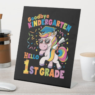 Signe De Table Au revoir maternelle bonjour CE1 licorne