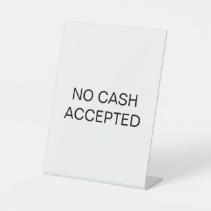 Signe De Table Aucun encaissement accepté