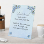 Signe De Table Aucun siège Graphique 2 - Mariage Peony bleu - (In SItu)