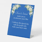 Signe De Table Aucun tableau de sièges - Mariage Cobalt bleu et b (Recto)
