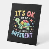 Signe De Table Autism Awareness It's Ok To Be A Little Different (Recto)