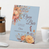 Signe De Table Automne aquarelle Rustique Floral Mariage Tabletop (In SItu)