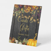 Signe De Table Automne automne bois rustique mariage cartes cadea (Recto)