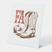 Signe De Table Automne Automne Cowgirl Citrouille (Recto)