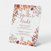 Signe De Table Automne Automne Feuille Bourgogne Signature Boisso (Recto)