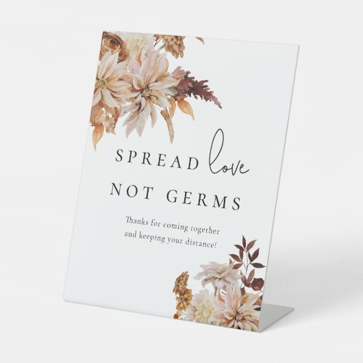 Signe De Table Automne Automne Mariage moderne Sanitiation Statio (Recto)