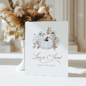 Signe De Table Automne Blanc Citrouille L'amour est doux