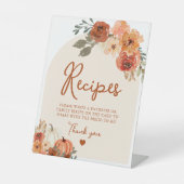 Signe De Table Automne Boho Terracotta Citrouille Recettes Fêtes (Recto)