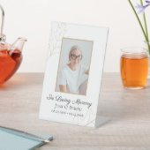 Signe De Table Automne Chêne Feuilles Célébration de la vie funér (In SItu)