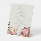 Signe De Table Automne Citrouille et Fleur sauvage Automne Menu d (Recto)