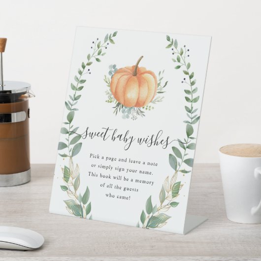 Signe De Table Automne Citrouille Verdure Or Sweet Baby Wives (In SItu)