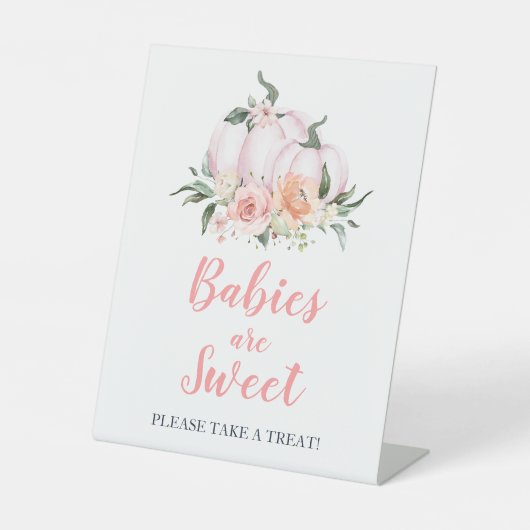 Signe De Table Automne Floral Petits Citrouilles sucreries et fri (Recto)