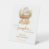 Signe De Table Automne Petit Citrouille Baby shower neutre (Recto)