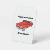 Signe De Table Automobile classique rouge 1948 (Recto)