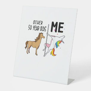 Signe De Table Autres Unicorn 50 Ans Anniversaire Et Moi Don Pour