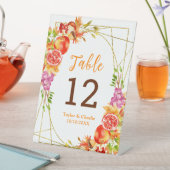 Signe De Table Autumn Fall Harvest Wedding Table Number (In SItu)