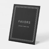 Signe De Table AVERA Black Wedding Moderne Favor (Recto)