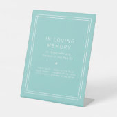 Signe De Table AVERA Mint Green In Loving Memory Mariage Memorial (Recto)