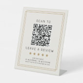 Signe De Table AVERY Chic Or Noir Crème Code QR Laisser un commen (Recto)