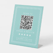 Signe De Table AVERY Code QR Vert Menthe Moderne Laissez un comme (Recto)
