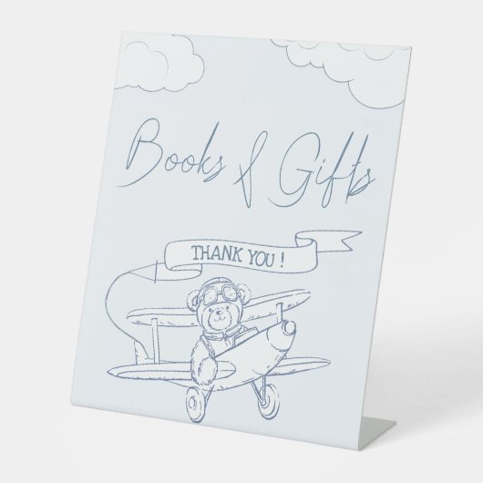 Signe De Table Aviateur Aviateur Avion Précieux Cargo Livres Cade (Recto)