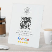 Signe De Table Avis commercial Google QR Code (In SItu)