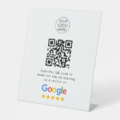 Signe De Table Avis commercial Google QR Code (Recto)