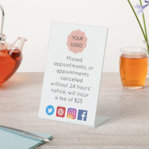 Signe De Table Avis d'annulation pour l'enseigne de salon ou de p