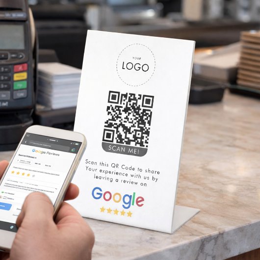 Signe De Table Avis d'entreprise sur Google Code QR de notation