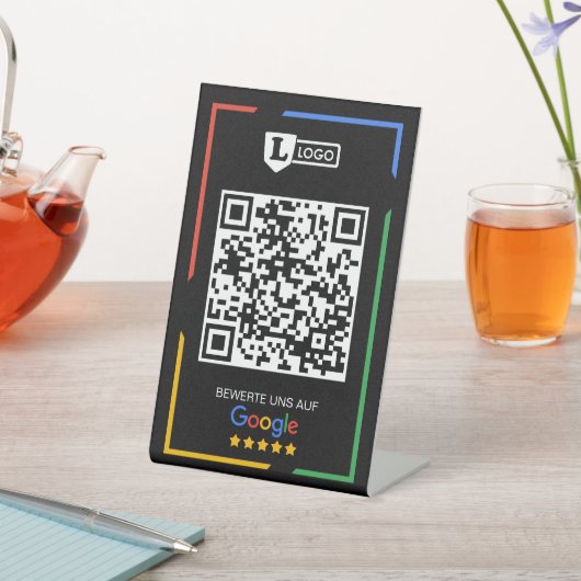Signe De Table Avis Google avec code QR (In SItu)