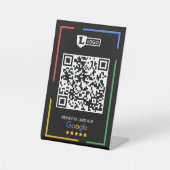 Signe De Table Avis Google avec code QR (Recto)