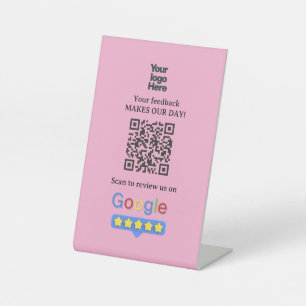 Signe De Table Avis Google   Code QR de lien de révision d'entrep