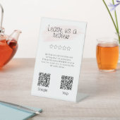 Signe De Table Avis Google Moderne 2 Codes QR Entreprise (In SItu)