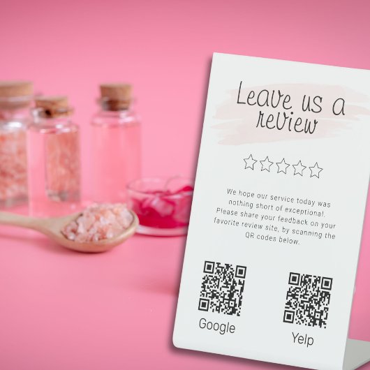Signe De Table Avis Google Moderne 2 Codes QR Entreprise