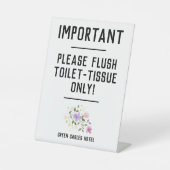 Signe De Table Avis important - Tissu de toilette de chasse (Recto)