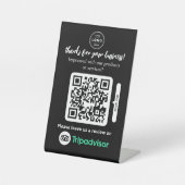 Signe De Table Avis TripAdvisor | Business Review Link QR Code (Recto)