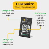 Signe De Table Avis TripAdvisor | Code QR de lien de révision d'e
