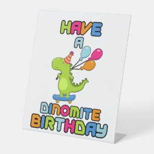 Signe De Table Avoir Dinomite Anniversaire Signal Pedestal