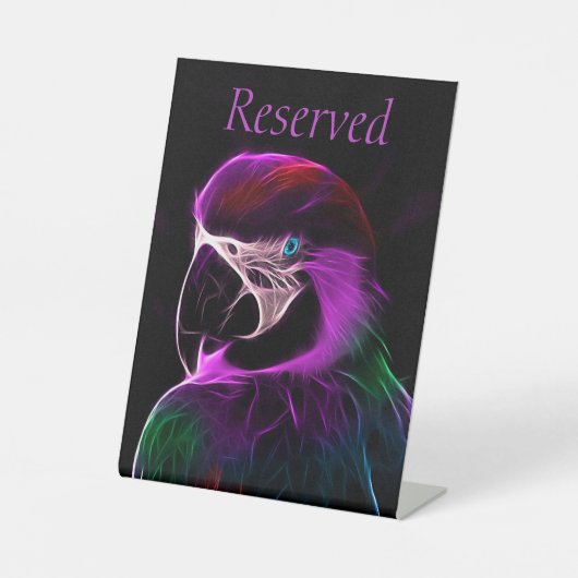 Signe De Table Awesome Plum brillant Réservations Parrot (Recto)