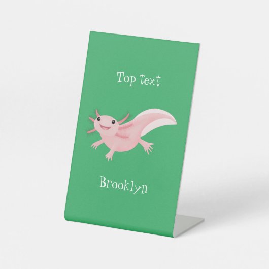 Signe De Table axolotl rose pâle (Recto)