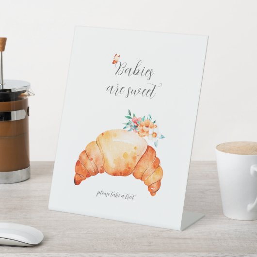 Signe De Table Baby Are Sweet Prenez une retraite Croissant Party (In SItu)