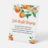 Signe De Table Baby Game Citrus Baby shower Ne pas dire Baby Sign (Recto)