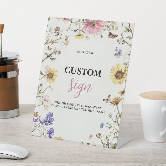 Signe De Table Baby in Bloom 8x10 Table personnalisée Top (In SItu)