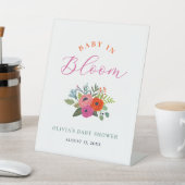 Signe De Table Baby in Bloom Bright Floral Baby shower Welcome (In SItu)