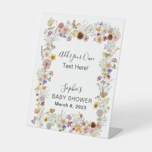 Signe De Table Baby In Bloom Garden Papillons Ajouter Votre Propr