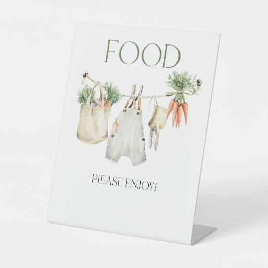 Signe De Table Baby shower agricole cultivé localement (Recto)