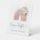 Signe De Table Baby shower arc-en-ciel Boho Raffle de couches (Recto)